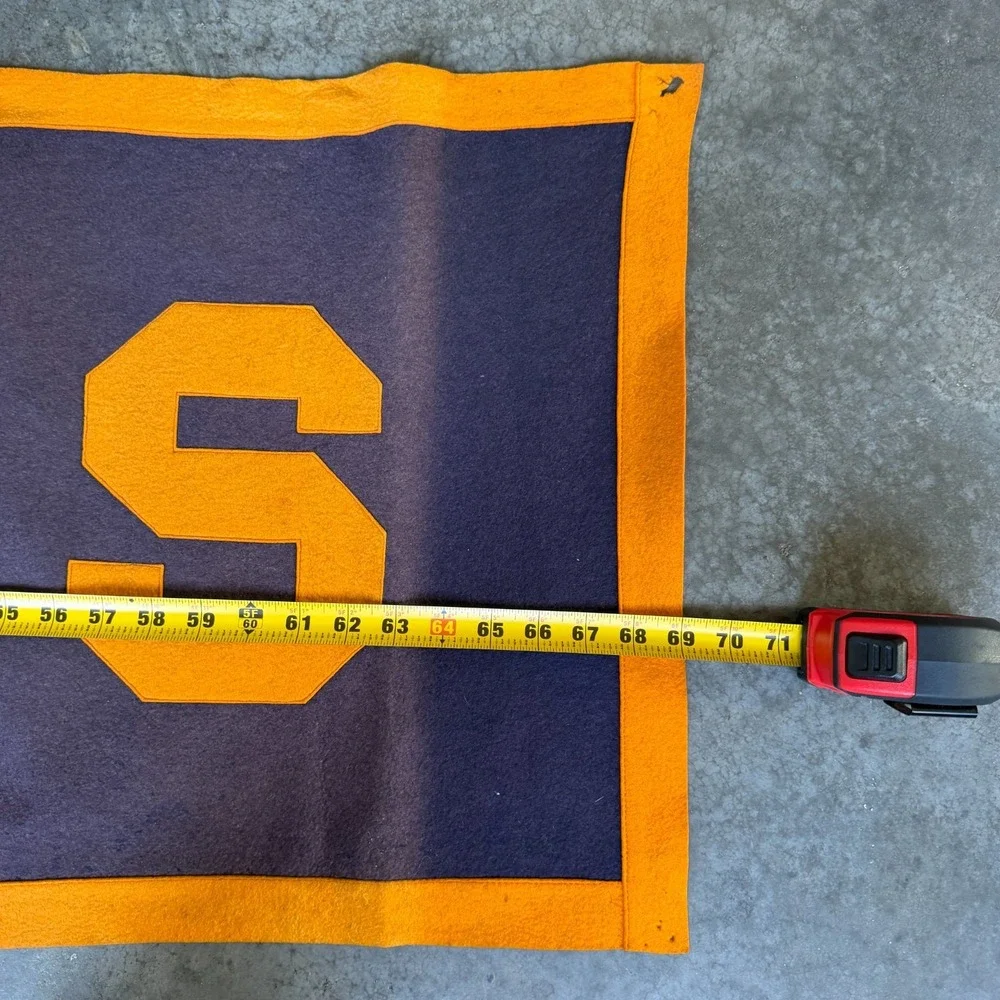 Vintage 1910-1920s Univeristy of Illinois Rectangle Banner Pennant HUGE 69